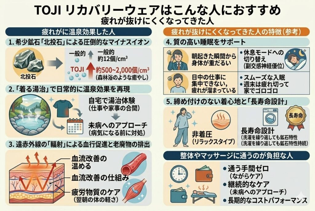 TOJI リカバリーウェアはこんな人におすすめ